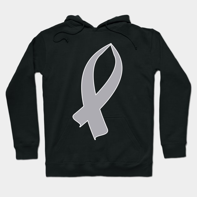 Awareness Ribbon (Gray) Hoodie by BlakCircleGirl